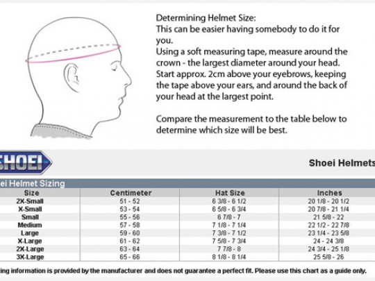 Shoei-Sizing